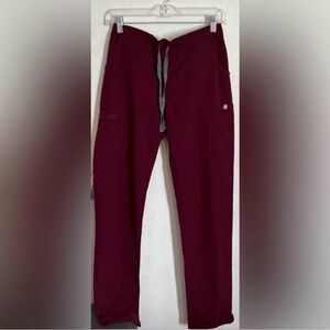 FIGS Burgundy Yola Skinny Scrub Pants Size XS/P